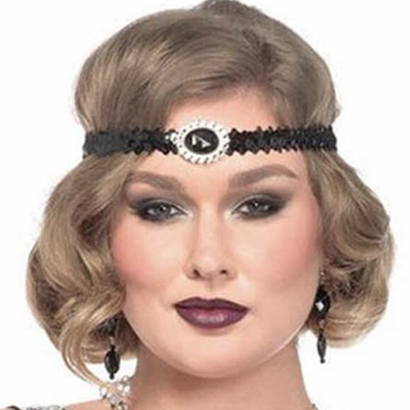 Flapper Costume 3x/4x Women Plus Size Black Halloween Roleplay Cosplay Dress Set - Picture 10 of 10